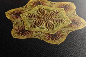Quadro su tela – Mandala dorato interessante