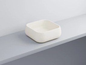 Cielo Shui Lavabo 40x40 da appoggio quadrato senza troppo pieno in ceramica talco