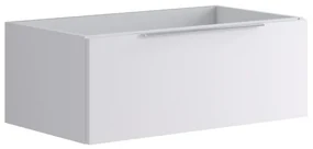 Armadietto bagno a terra Brera 1 cassetto P 45.5 x L 79.5 x H 30 cm laccato opaco bianco