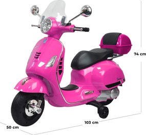 Piaggio Vespa GTS Elettrica 12V con Bauletto per Bambini Rosa...