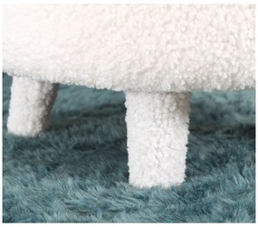 Poltrona per bambini bianca in tessuto bouclé Moouv - Artie