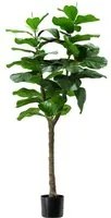 Pianta Artificiale Ficus Lyrata H130 cm con Vaso Verde