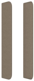 Testiera ad orecchio tortora 103x16x118/128 cm in tessuto