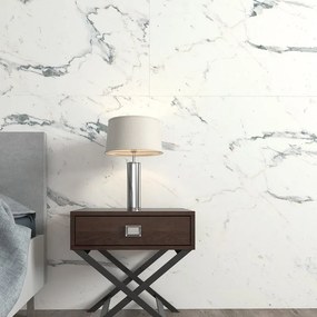 SPC da incollare per pavimento e rivestimento effetto marmo bianco Sp 3 mm CERAMIN Carrara XL 3.065 m²