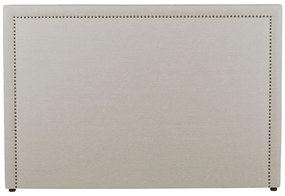 Testata finitura borchiata ALVISE - Tessuto effetto lino - 160 cm - Beige