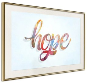 Poster  Colourful Hope  Cornice Quadri Cornice d'oro con passe-partout, Larghezza x Altezza Home decor 60x40