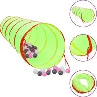 Tunnel da Gioco per Bambini 250 Palline Verde 175 cm Poliestere cod mxl 72632