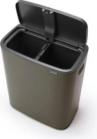 Bidone in acciaio grigio touch per raccolta differenziata 60 l Bo Touch Bin - Brabantia