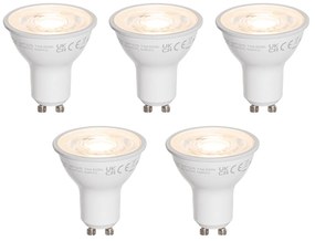 Set van 5 GU10 50mm LED lampen helder 7.5W 800 lm 3000K