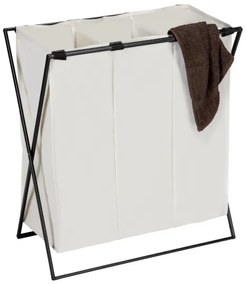 WENKO 71298800 - Cesto portabiancheria TRIO 69x76 cm crema/nero
