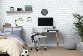 Carta da parati – Motivo trendy grigio-blu