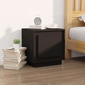 Comodini 2 pz Neri 44x35x45 cm in Legno Multistrato