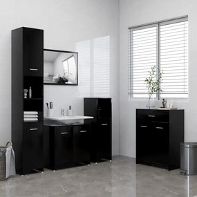 Set Mobili Da Bagno 4 Pz Nero /