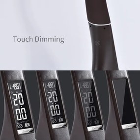 Immax 08948L - Lampada da tavolo LED dimmerabile con display LEATHER LED/7W/230V