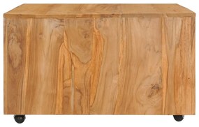 Tavolino da Salotto 80x80x40 cm in Legno Massello di Mango