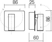 Redo 01-2340 - Luce Spot da parete a LED TOMIX LED/3,2W/230V nero