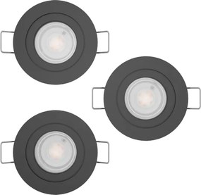 Eglo 902265 - Set da 3 faretti da incasso BARRANCO LED/4,8W/230V nero