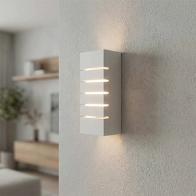 Applique da Parete E14 RIFT Rettangolare in Gesso Pitturabile