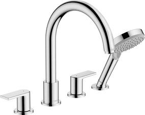 Rubinetteria 4 Fori Bordo Vasca Senza Corpo Ad Incasso Cromo Hansgrohe Vernis Shape 71459000