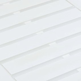 Tavolo da giardino bianco 78x55x38 cm in plastica