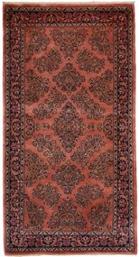 Sarouk Tappeto orientale 90x170 Rosa (Indian) Annodato A Mano