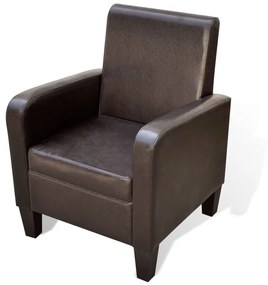 Poltrona Marrone İn Similpelle /