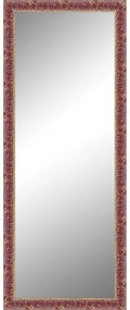 Specchio rettangolare in legno rosso 60 x 170 cm