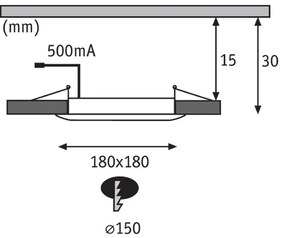 Paulmann 92802 - LED/9W IP65 Lampada da incasso per bagno WARM DIM 230V