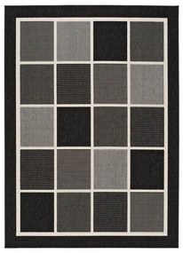 Tappeto per esterni nero e grigio , 140 x 200 cm Nicol Squares - Universal