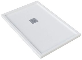Piatto doccia SANYCCES in fibra di vetro Logic bordo bianco L 70 x L 120 x H 4.5 cm opaco effetto ardesia