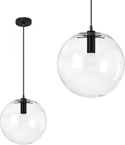 Lampada da soffitto pensile di vetro Lassi Black 20 cm