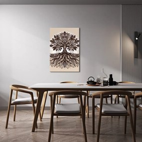 Quadro su tela – Albero della vita decorativo su beige