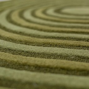 Tappeto verde in lana tessuto a mano 200x290 cm Conway Retro – Flair Rugs