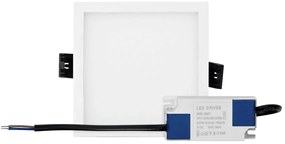 Pannello LED 8W da incasso Quadrato Foro Tondo Ø75mm CCT Colore Bianco Variabile CCT