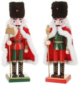 Schiaccianoci decorazione Natale in legno 25 cm assortito