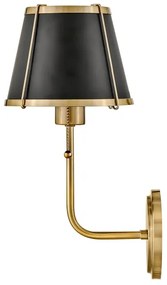 Hinkley HK-CLARKE1-BR-BK - Applique CLARKE 1xE27/40W/230V ottone/nero