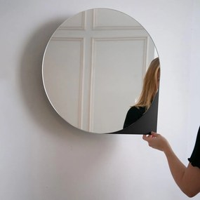 Mobile per bagno nero in metallo da appendere/con specchio 55x55 cm Sonnet – Spinder Design