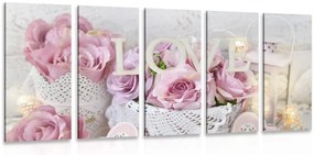 Quadri 5 pezzi – Decorazione romantica in stile vintage