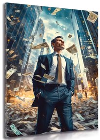 Stampa su tela – Uomo d'affari di Wall Street