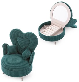 Poltroncina portagioie verde 16x11x18 cm