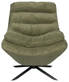 Poltrona in velluto verde Vince - Dutchbone