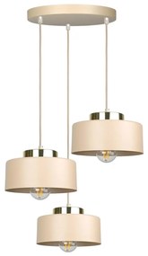 Lampadario a sospensione con cavo IGNIA 3xE27/60W/230V taupe