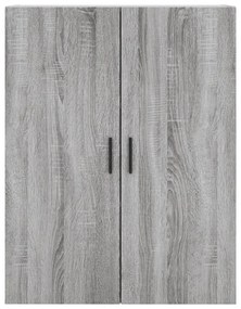 Credenza Grigio Sonoma 69,5x34x180 cm in Legno Multistrato