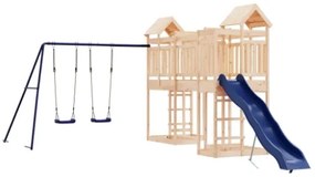 Set da Gioco da Esterno in Legno Massello di Pino