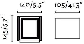 FARO 70637 - Applique a LED da esterno OLAN 2xLED/3W/230V IP54