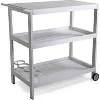 Carrello alluminio bianco cm 92,5x54h91