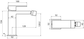 New Line M5 Miscelatore Per Bidet Con Cartuccia In Ceramica Cromo