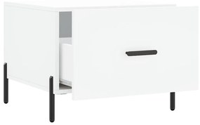 Tavolino da Salotto Bianco 50x50x40 cm in Legno Multistrato