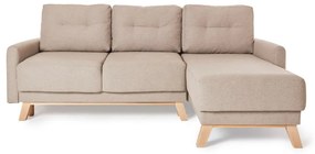 Divano letto variabile beige ad angolo Pop - Bonami Selection