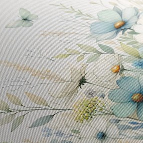 Quadro su tela – Fiori selvatici in tonalità pastello